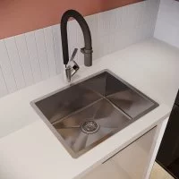 Мойка для кухни врезная М8S Delinia 50x40 см глубина чаши 19.1 см нержавеющая сталь цвет сатин