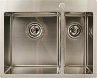 Мойка для кухни врезная М12S Delinia 60x48 см глубина чаши 19.1 см нержавеющая сталь цвет сатин