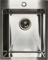 Мойка для кухни врезная M1SI Delinia 40x50 см глубина чаши 19.1 см нержавеющая сталь цвет серебро