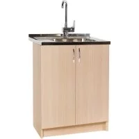 Тумба SANTREK 60*60 цвет дуб млечный (2 дверцы) (ЛДСП)