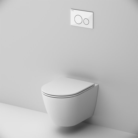 Комплект инсталляция с унитазом AM.PM Struktura FlashClean IS70151.9S1700, безободковый, с микролифтом, клавиша Pro цвет хром