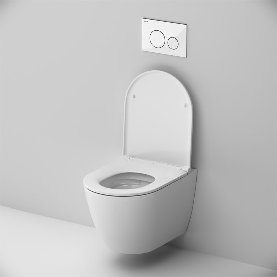 Комплект инсталляция с унитазом AM.PM Struktura FlashClean IS70151.9S1700, безободковый, с микролифтом, клавиша Pro цвет хром