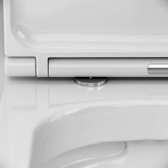 Комплект инсталляция с унитазом AM.PM Struktura FlashClean IS70151.9S1700, безободковый, с микролифтом, клавиша Pro цвет хром