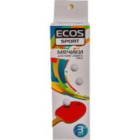 Мячики для пинг-понга Ecos PPB-3
