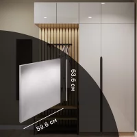 Дверь для шкафа Лион 59.6x63.6x1.6 см ЛДСП цвет серый глянец