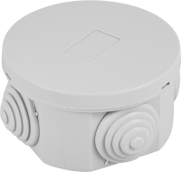 Распределительная коробка открытая Lexman D65x35 мм 4 ввода IP55 цвет серый