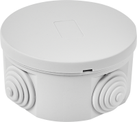 Распределительная коробка открытая Lexman D80x40 мм 4 ввода IP55 цвет серый