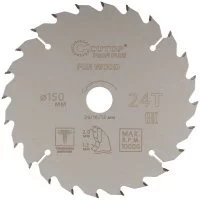 Диск пильный по дереву Cutop Profi plus 150х20/16/12х2 мм 24 зуба (75-15024Т)