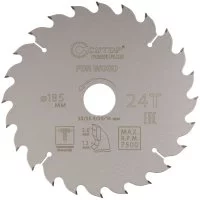Диск пильный по дереву Cutop Profi plus 185х30/25,4/20/16х2 мм 24 зуба (75-18524Т)