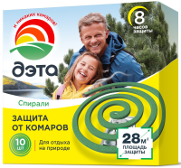 Спираль от комаров ДЭТА, упаковка 10 шт.