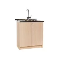 Тумба SANTREK 80*60 цвет дуб млечный (2 дверцы) (ЛДСП)