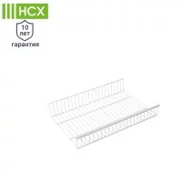 Полка-корзина проволочная НСХ 55.3x9.5x37.9 см сталь цвет белый
