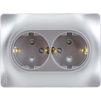 Двухместная розетка Systeme Electric GLOSSA