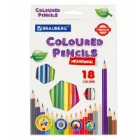 Шестигранные цветные карандаши BRAUBERG PREMIUM