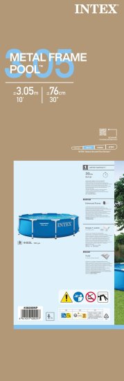 Бассейн каркасный круглый Intex Metal Frame 28200NP 305x305x76 см 4485 л