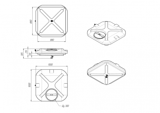 Бак для садового душа Rostok 110 л