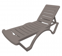 Шезлонг Adriano Classic 187x65x82 см пластик бежевый