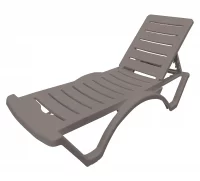 Шезлонг Adriano Classic 187x65x82 см пластик бежевый