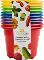Набор горшков ГазонCity Color ø6.8см h6.8см v0.3л разноцветный, 10шт
