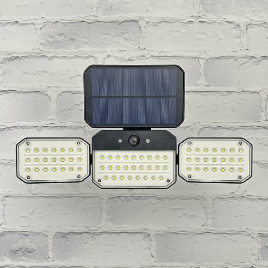 Светильник светодиодный уличный Duwi Solar LED на солнечных батареях 3 режима 14Вт 6500К 850Лм IP54 датчик движения черный
