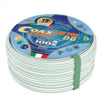 Кабель коаксиальный телевизионный SAT-703 Dg 1х6,8 мм экранированный AVS Electronics белый (30 м)