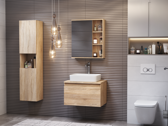 Пенал для ванной Vigo Matteo 151x35 см цвет дуб сонома