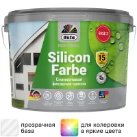 Краска фасадная Dufa SiliconFarbe матовая цвет прозрачный база 3 2.5 л