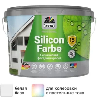 Краска фасадная Dufa SiliconFarbe матовая цвет белый 9 л