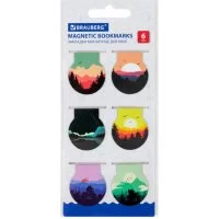 Магнитные закладки для книг BRAUBERG Sunset