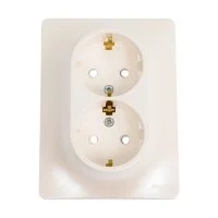 Двухместная розетка Systeme Electric GLOSSA