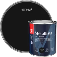 Грунт-эмаль по ржавчине 3 в 1 Tikkurila Metallista гладкая цвет черный 0.8 л