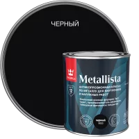 Грунт-эмаль по ржавчине 3 в 1 Tikkurila Metallista гладкая цвет черный 0.8 л