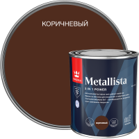 Грунт-эмаль по ржавчине 3 в 1 Tikkurila Metallista гладкая цвет коричневый 0.8 л