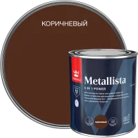 Грунт-эмаль по ржавчине 3 в 1 Tikkurila Metallista гладкая цвет коричневый 0.8 л