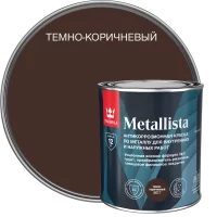 Грунт-эмаль по ржавчине 3 в 1 Tikkurila Metallista гладкая цвет коричневый 0.8 л