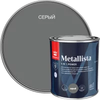 Грунт-эмаль по ржавчине 3 в 1 Tikkurila Metallista гладкая цвет серый 0.8 л