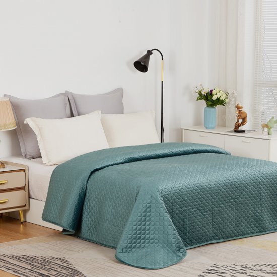 Покрывало Velvet 200x220 см полиэстер цвет зеленый