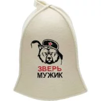 Шапка для бани Бацькина баня Мужик зверь