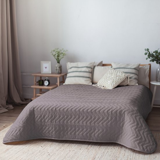 Покрывало Nicolosi 240x200 см микрофибра цвет серо-розовый