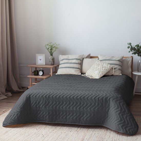 Покрывало Nicolosi 240x200 см микрофибра цвет графит
