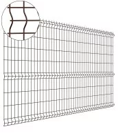 3D панель для забора Grand Line Light 2.5x1.73 м оцинкованный RAL 8017 3 ребра