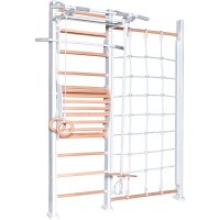 ДСК Perfetto sport Scala in legno con rete 1 bianco-naturale