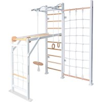 ДСК Perfetto sport Scala in legno con rete 2 bianco-naturale