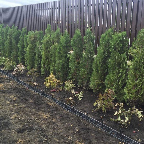 Бордюр пластиковый Gidrolica Line 1000 мм цвет черный