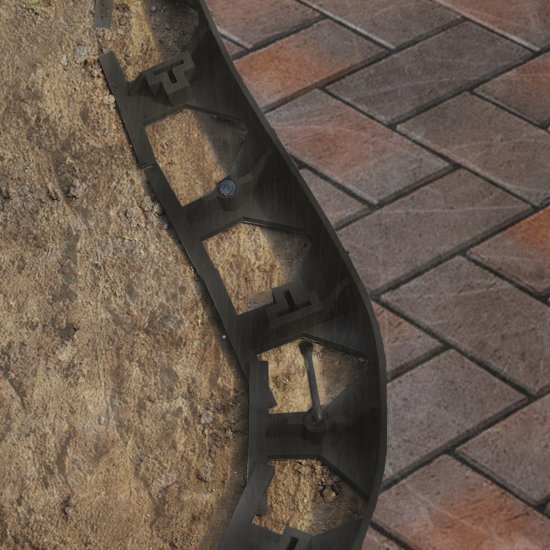 Бордюр пластиковый Gidrolica Line 1000 мм цвет черный