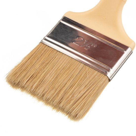 Кисть радиаторная натуральная щетина пластиковая ручка Beorol 63х9 мм для эмалей и лаков на алкидной основе