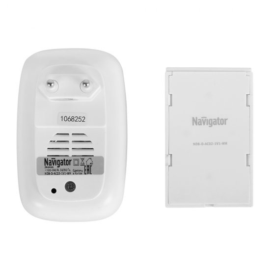 Звонок Navigator (612706) беспроводной с кнопкой 29 мелодий белый