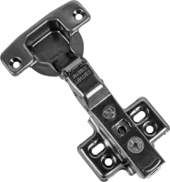 Петля мебельная полунакладная с доводчиком Samet Master Black 95° с изгибом 9 мм