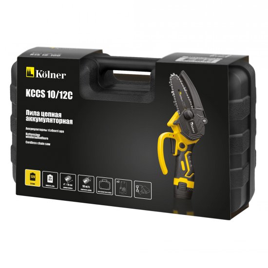 Пила аккумуляторная Kolner KCCS 10/12C 12 В 10 см ЗУ и 2 АКБ в комплекте