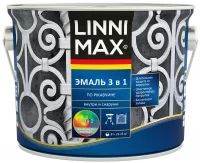 Грунт-эмаль по ржавчине 3 в 1 Linnimax цвет белый полуматовый база Б1 2.5 л